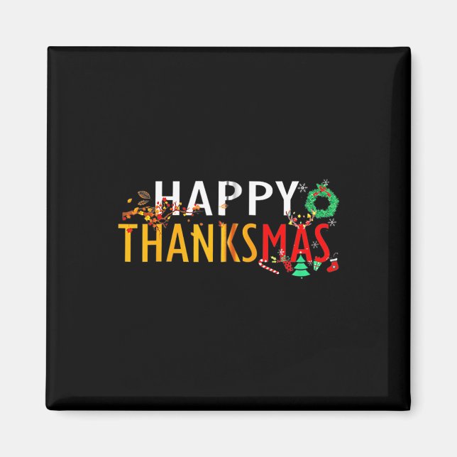 Thanksgivingen Jul Lycklig Thanksmas 2023 Magnet (Framsidan)