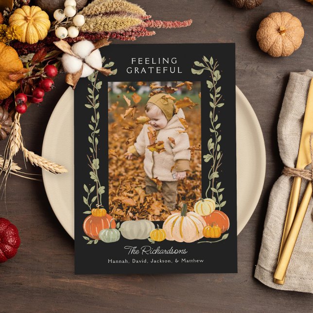 Thanksgivingen känner sig tacksam för Photo Julkort (Skapare uppladdad)