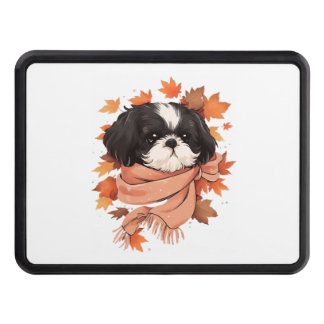 Thanksgivingen Kopiera Shih Tzu Fall Hund Höst löv Dragkroksskydd