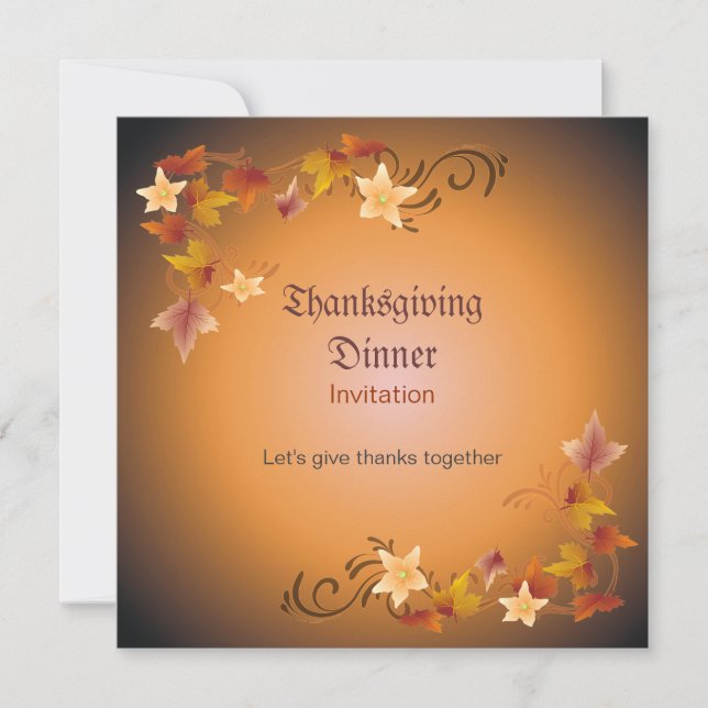 Thanksgivingen lämnar klassikernedgångtema inbjudningar (Framsida)