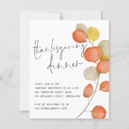 Thanksgivingen Löv för budgetskript, Inbjudan