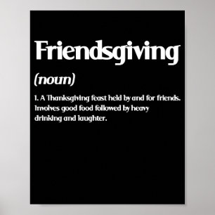 Thanksgivingen lycklig Friendsgiving Definition Poster