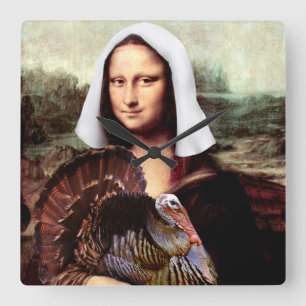 Thanksgivingen Mona Lisa vallfärdar Fyrkantig Klocka