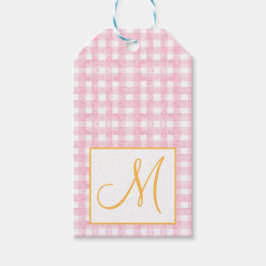Thanksgivingen Monogram Preppy Pumpkin Bows Presentetikett