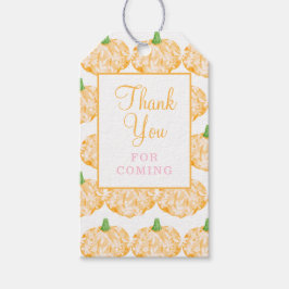 Thanksgivingen Monogram Preppy Pumpkin Bows Presentetikett