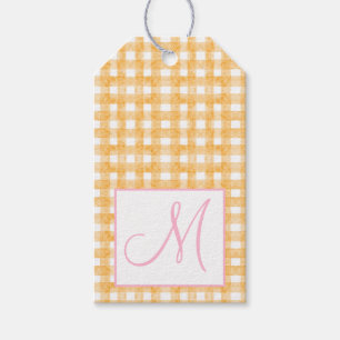 Thanksgivingen Monogram Preppy Pumpkin Bows Presentetikett
