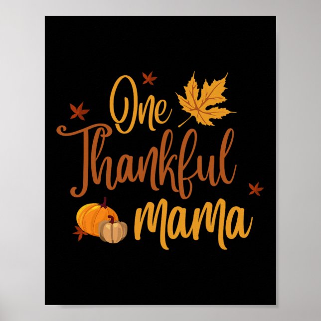 Thanksgivingen Mor vid hösthösten 100 Mamma Poster (Framsidan)