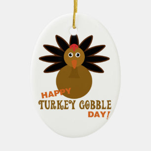 Thanksgivingen om Gobbeldagen i lycklig Turkiet Julgransprydnad Keramik