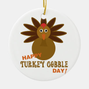 Thanksgivingen om Gobbeldagen i lycklig Turkiet Julgransprydnad Keramik