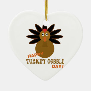 Thanksgivingen om Gobbeldagen i lycklig Turkiet Julgransprydnad Keramik