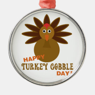 Thanksgivingen om Gobbeldagen i lycklig Turkiet Julgransprydnad Metall