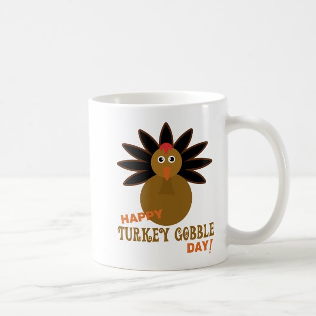 Thanksgivingen om Gobbeldagen i lycklig Turkiet Kaffemugg (Höger)