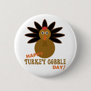 Thanksgivingen om Gobbeldagen i lycklig Turkiet Knapp