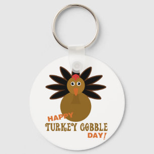 Thanksgivingen om Gobbeldagen i lycklig Turkiet Nyckelring