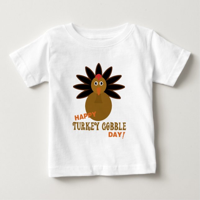 Thanksgivingen om Gobbeldagen i lycklig Turkiet T-shirt (Framsida)