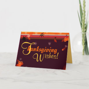 Thanksgivingen önskar (tom insida) helgkort