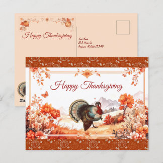 Thanksgivingen Patriotic Turkey Helg Vykort