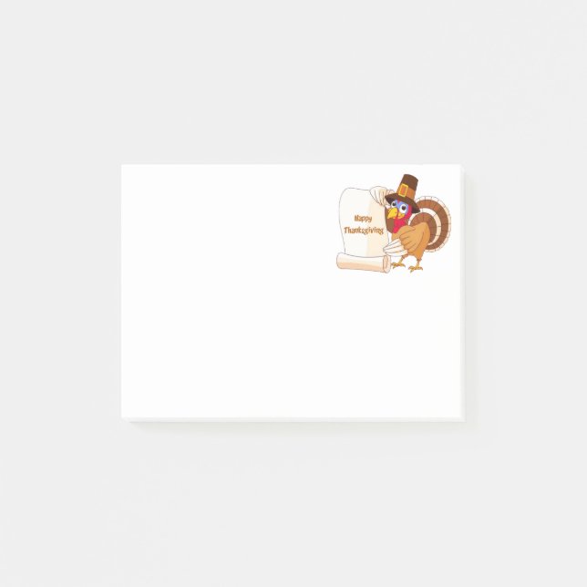 Thanksgivingen Posta-den-Noterar Post-it Block (Framsida)