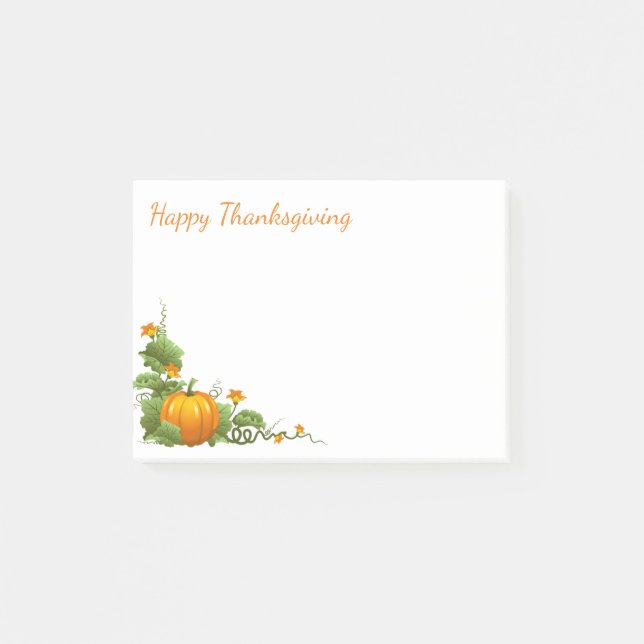 Thanksgivingen Posta-den-Noterar Post-it Block (Framsida)