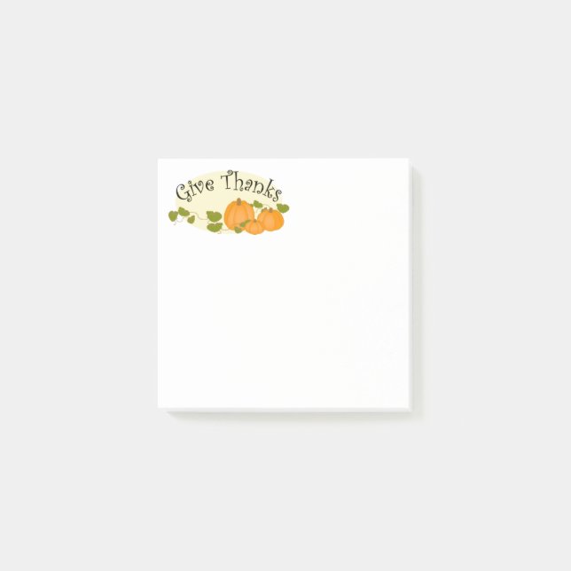 Thanksgivingen Posta-den-Noterar Post-it Block (Framsida)