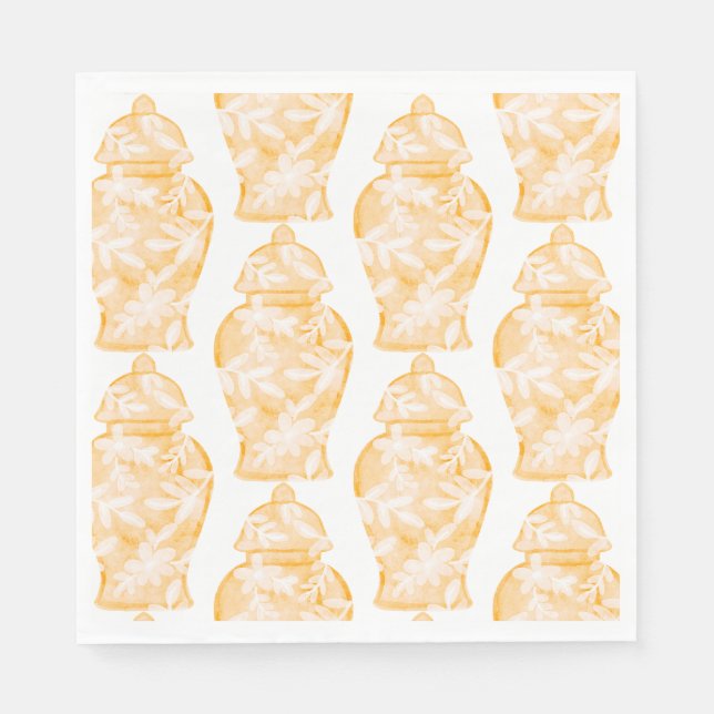 Thanksgivingen Preppy orange ginger burk Pappersservett (Framsidan)