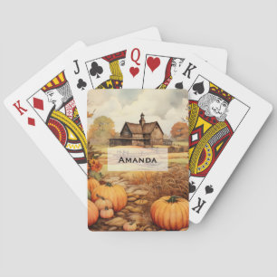 Thanksgivingen Pumpkin Farm Fall Harvest Casinokort