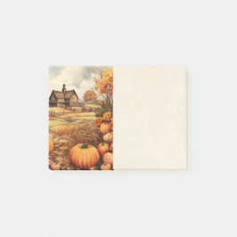 Thanksgivingen Pumpkin Farm Fall Harvest Post-it Block