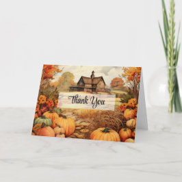 Thanksgivingen Pumpkin Farm Fall Harvest Tack Kort
