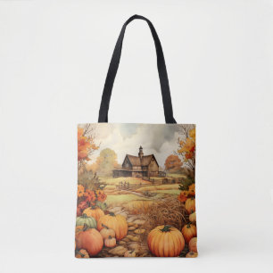 Thanksgivingen Pumpkin Farm Fall Harvest Tygkasse