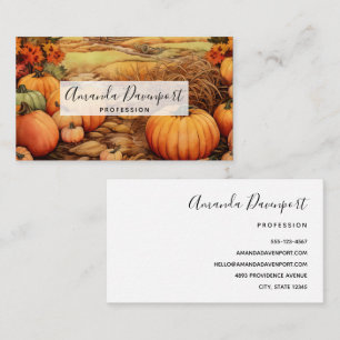 Thanksgivingen Pumpkin Farm Fall Harvest Visitkort
