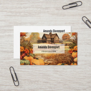 Thanksgivingen Pumpkin Farm Fall Harvest Visitkort