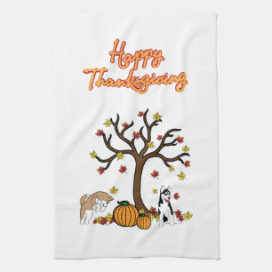 Thanksgivingen räcker handduken kökshandduk