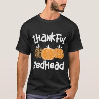 Thanksgivingen Rött slitna kvinnor med Rödhårig 1 T Shirt