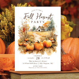 Thanksgivingen Rustic Fall Harvest Inbjudningar