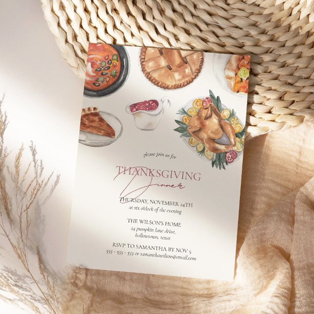 Thanksgivingen Rustic Fall Inbjudningar (Skapare uppladdad)