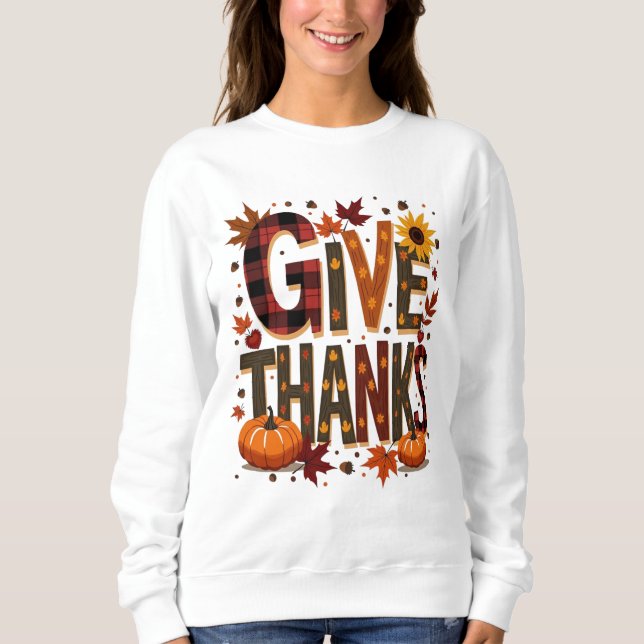 Thanksgivingen Tack för ge T Shirt (Framsida)
