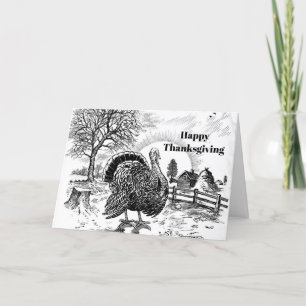 Thanksgivingen Teckning Helgkort