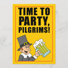 Thanksgivingen Tid till Party Pilgrims Inbjudningar