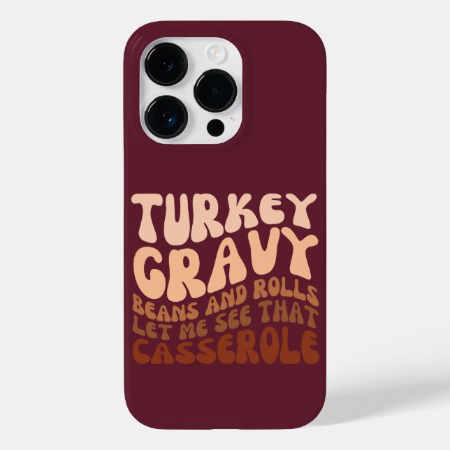Thanksgivingen Turkiet Gravy Beans and Rolls Humor (Baksida)