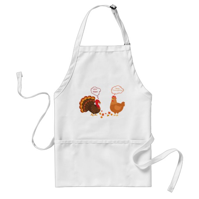Thanksgivingen Turkiet och kyckling Förkläde (Framsidan)