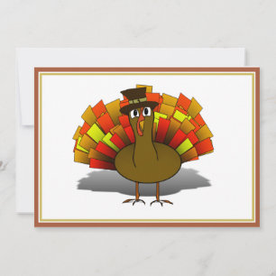 Thanksgivingen Turkiet Pilgrim Inbjudningar