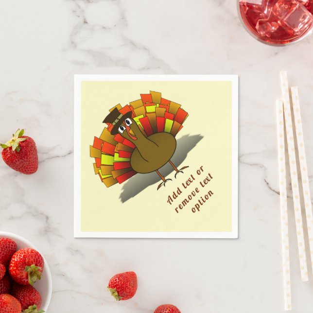 Thanksgivingen Turkiet Pilgrim Pappersservett (Insitu)