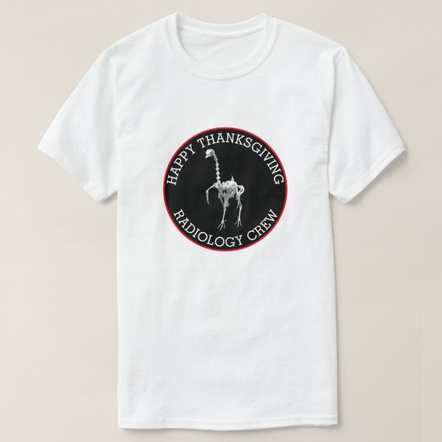 Thanksgivingen Turkiet Skeleton  T Shirt (Design framsida)