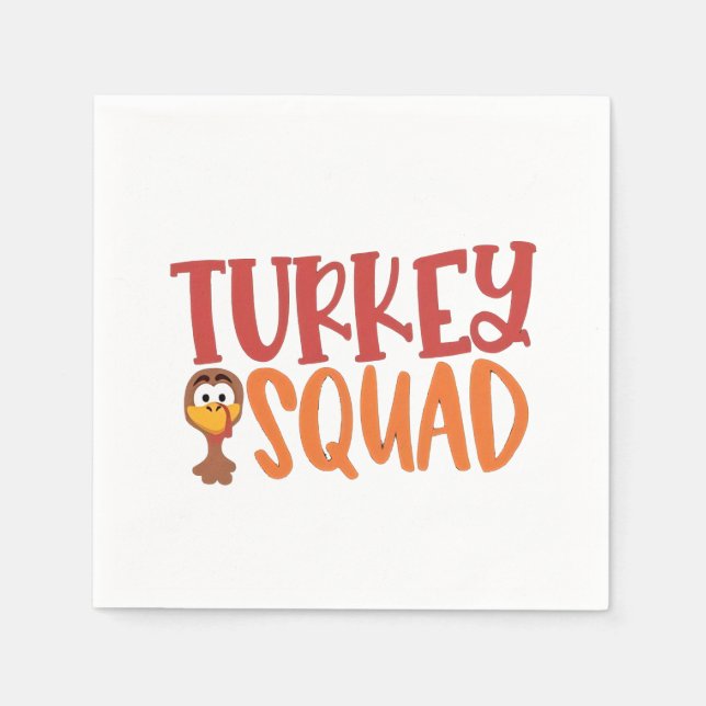 Thanksgivingen Turkiet Squad Matching Outfit Turke Pappersservett (Framsidan)
