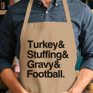 Thanksgivingen Turkiet & Stuffing & Gravy & Footba Förkläde