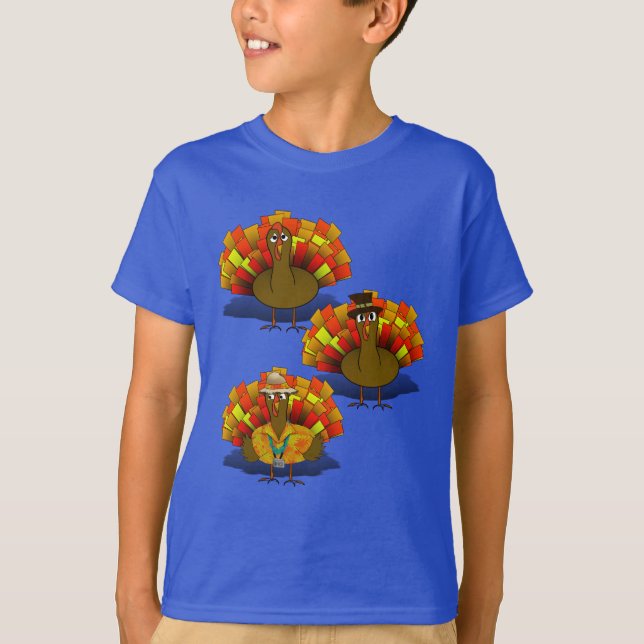 Thanksgivingen Turkiet Trio T Shirt (Framsida)