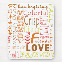 Thanksgivingen uttrycker Mousepad