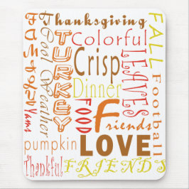 Thanksgivingen uttrycker Mousepad Musmatta