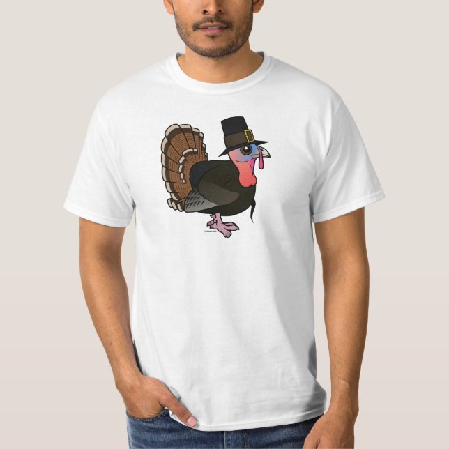 Thanksgivingen vallfärdar Turkiet Tee Shirt (Framsida)