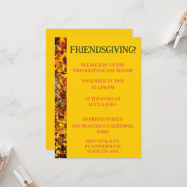 Thanksgivingen Vänner för Bright Guld Löv Ge Inbjudningar